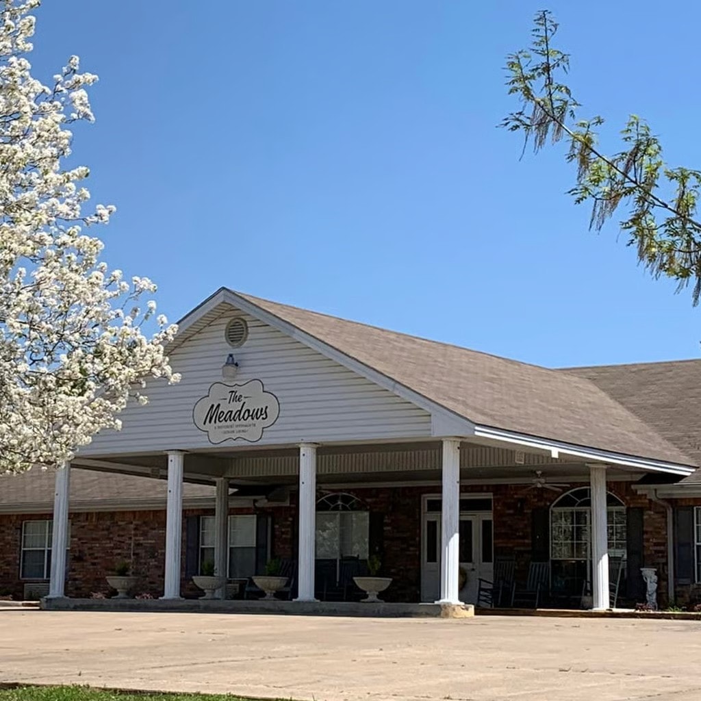 Manicured grounds and outdoor spaces at The Meadows Lufkin